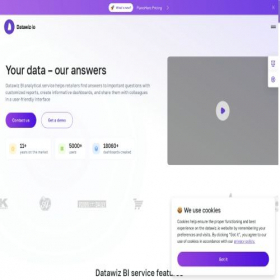 Скриншот главной страницы сайта datawiz.io