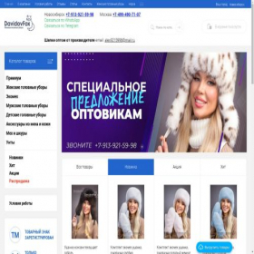 Скриншот главной страницы сайта davidovfox.ru