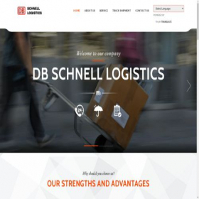 Скриншот главной страницы сайта dbschnell-logistics.com