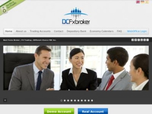 Скриншот главной страницы сайта dcfxbroker.com