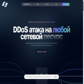Скриншот главной страницы сайта ddos-x.pro