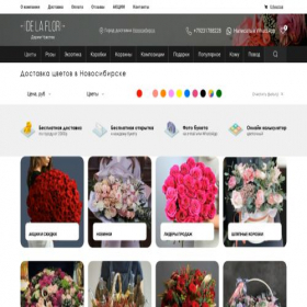 Скриншот главной страницы сайта de-la-flor.ru