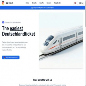 Скриншот главной страницы сайта de-ticket.com