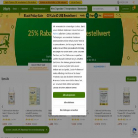 Скриншот главной страницы сайта de.iherb.com