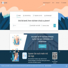 Скриншот главной страницы сайта de.traveluro.com