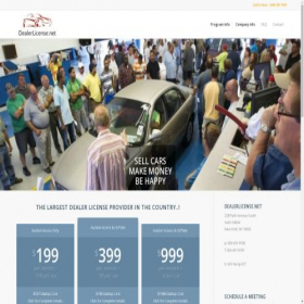 Скриншот главной страницы сайта dealerlicense.net