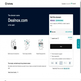 Скриншот главной страницы сайта dealnox.com