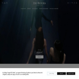 Скриншот главной страницы сайта debeers.com