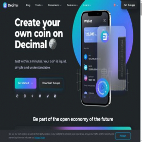 Скриншот главной страницы сайта decimalchain.com