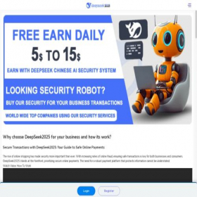 Скриншот главной страницы сайта deepseek2025.com