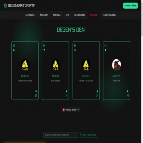 Скриншот главной страницы сайта degenerator.wtf