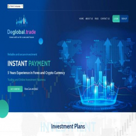 Скриншот главной страницы сайта deglobal.trade