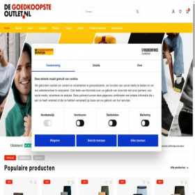 Скриншот главной страницы сайта degoedkoopsteoutlet.nl