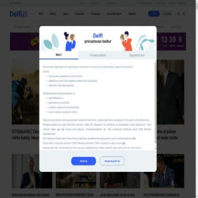 Скриншот главной страницы сайта delfi.ee
