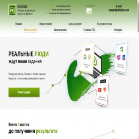 Скриншот главной страницы сайта delionix.com