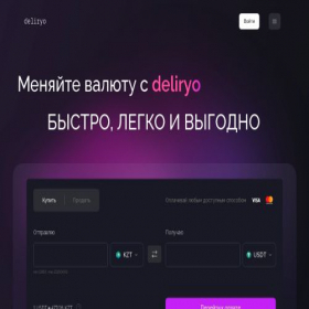 Скриншот главной страницы сайта deliryo.io