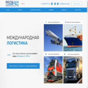 Скриншот главной страницы сайта deltaavia.pro