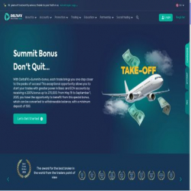 Скриншот главной страницы сайта deltafx.com