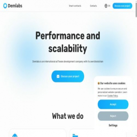 Скриншот главной страницы сайта demlabs.net