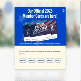 Скриншот главной страницы сайта democrats.org