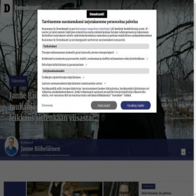 Скриншот главной страницы сайта demokraatti.fi