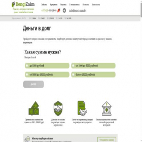 Скриншот главной страницы сайта dengi-zaim.by