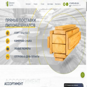 Скриншот главной страницы сайта derevogroup.ru