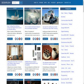 Скриншот главной страницы сайта deskrush.com
