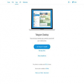 Скриншот главной страницы сайта desktop.telegram.org
