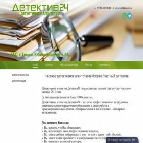 Скриншот главной страницы сайта detectiv74.ru