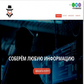 Скриншот главной страницы сайта detectiveincognito.ru