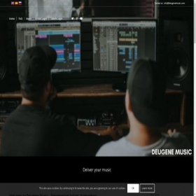 Скриншот главной страницы сайта deugenemusic.com