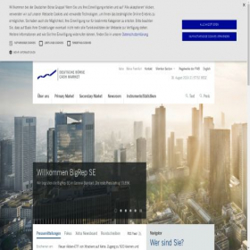Скриншот главной страницы сайта deutsche-boerse-cash-market.com