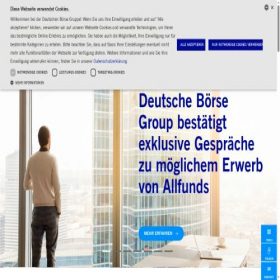 Скриншот главной страницы сайта deutsche-boerse.com