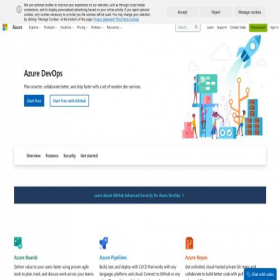 Скриншот главной страницы сайта dev.azure.com