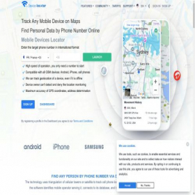 Скриншот главной страницы сайта device-locator.org