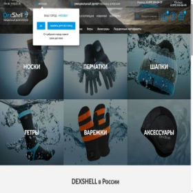 Скриншот главной страницы сайта dex-shell.ru