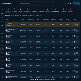 Скриншот главной страницы сайта dexcheck.ai