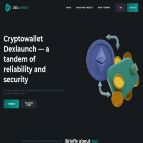 Скриншот главной страницы сайта dexlaunch.ai