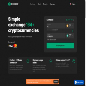 Скриншот главной страницы сайта dexnow.com