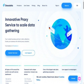 Скриншот главной страницы сайта dexodata.com