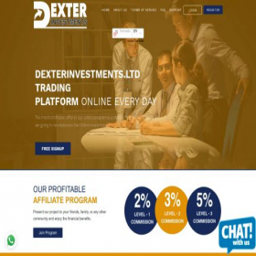 Скриншот главной страницы сайта dexterinvestments.ltd