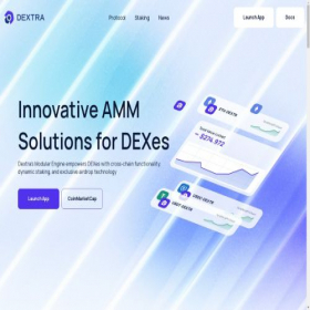 Скриншот главной страницы сайта dextrafinance.io