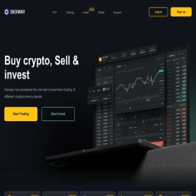 Скриншот главной страницы сайта dexway.io
