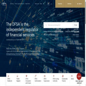 Скриншот главной страницы сайта dfsa.ae