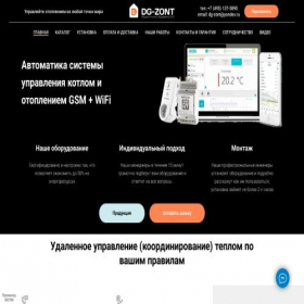 Скриншот главной страницы сайта dg-zont.ru