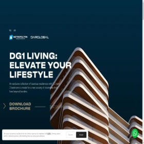 Скриншот главной страницы сайта dg1living.ae
