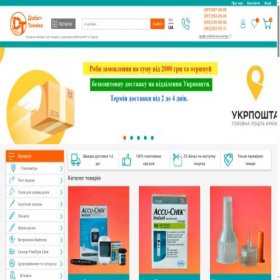 Скриншот главной страницы сайта diabet-technika.com.ua