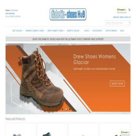 Скриншот главной страницы сайта diabeticshoeshub.com