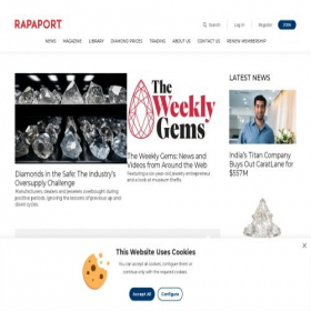 Скриншот главной страницы сайта diamonds.net